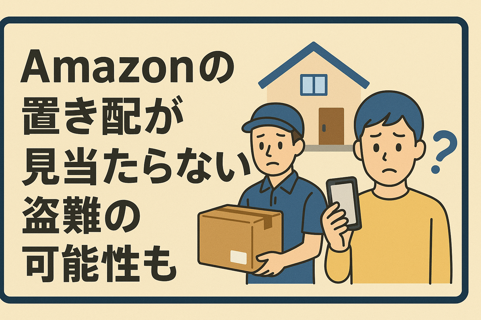 amazonの置き配が見当たらないと盗難の可能性も
