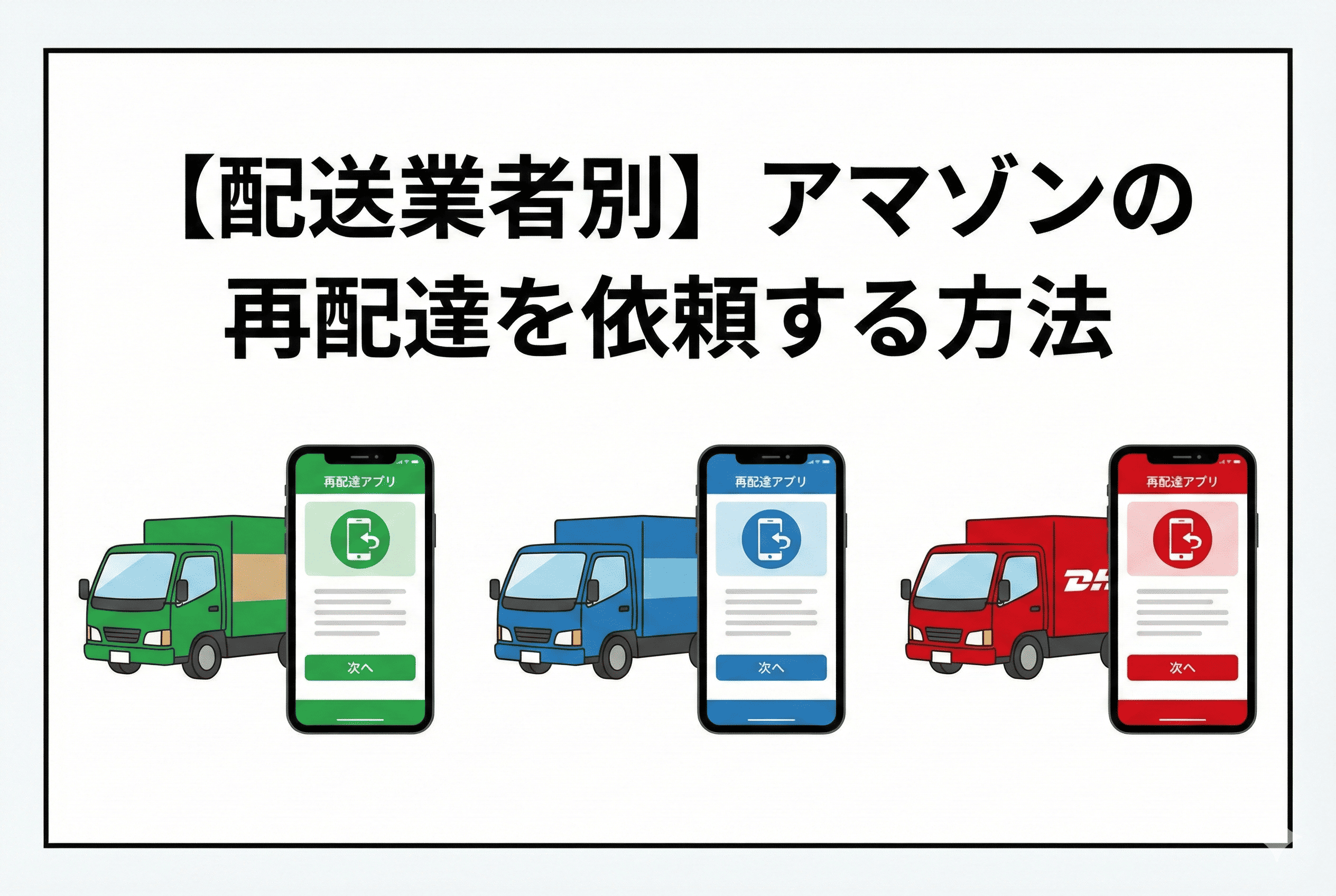 Amazonの再配達を依頼する方法！電話・配送業者別の手順・届かないときの対処法