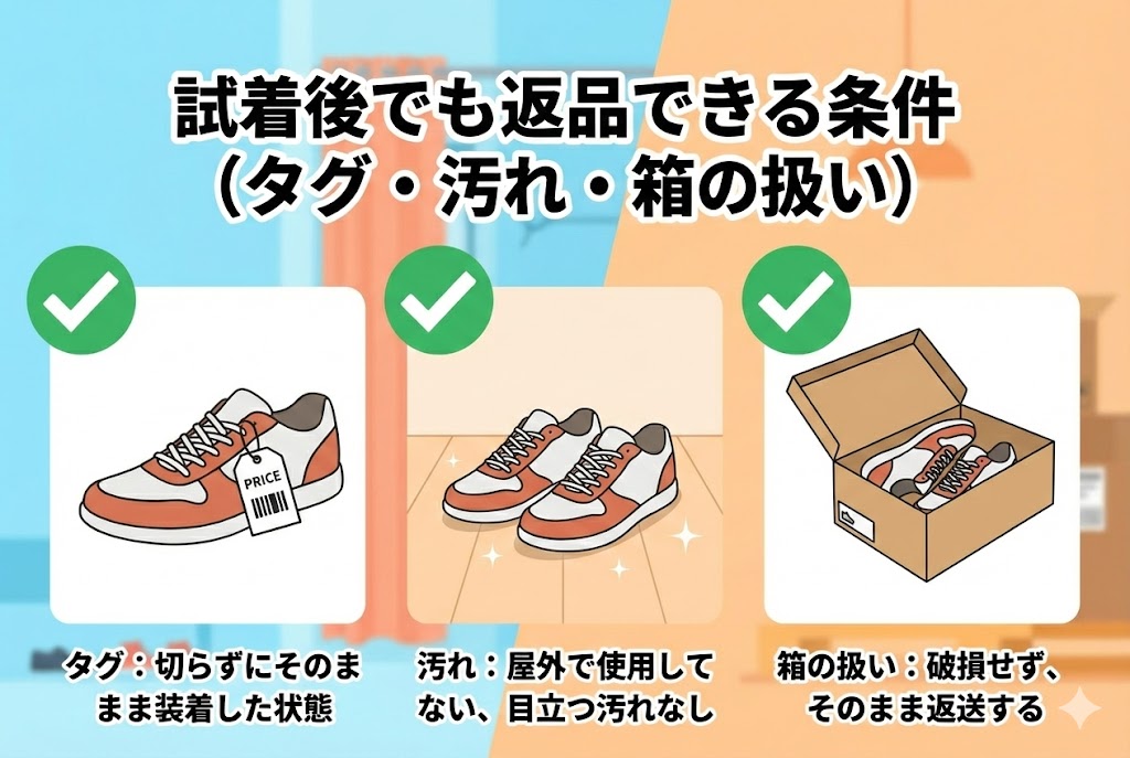 Amazonで靴を返品・交換する方法は？試着後でもOK？送料・返金条件・手順をわかりやすく解説